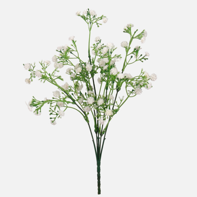 Valkoinen gypsophila tekokukkakimppu 36 cm - Tekokukat