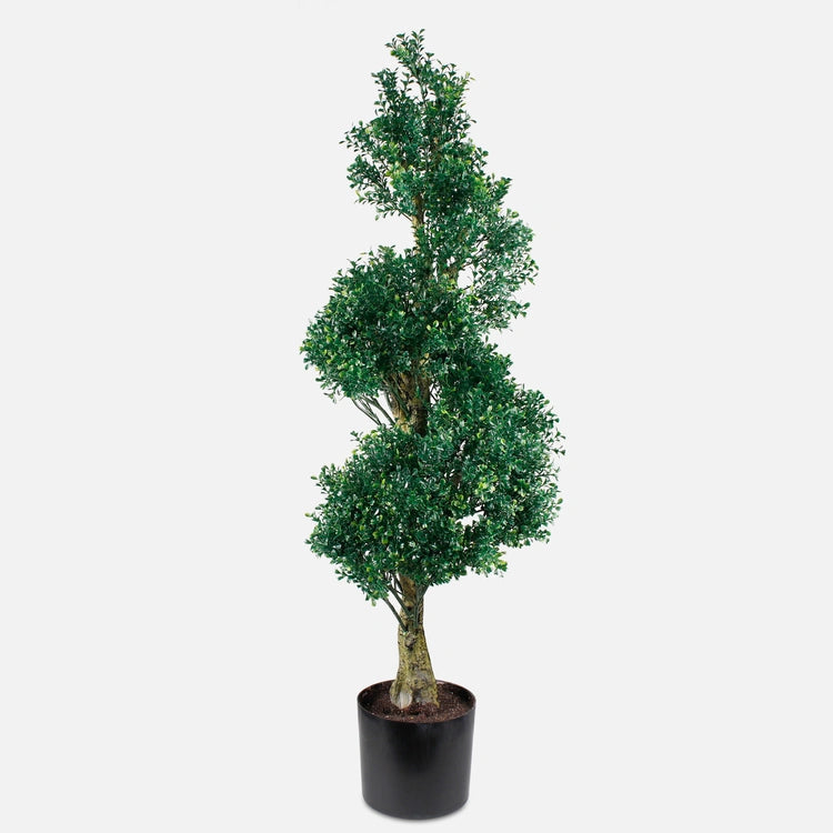 Vihreä buxus tekopuu 124 cm - Tekokukat