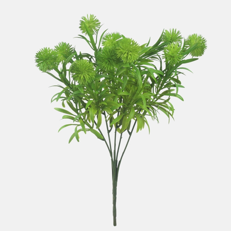 Vihreä ohdake tekokukkakimppu 31 cm - Tekokukat