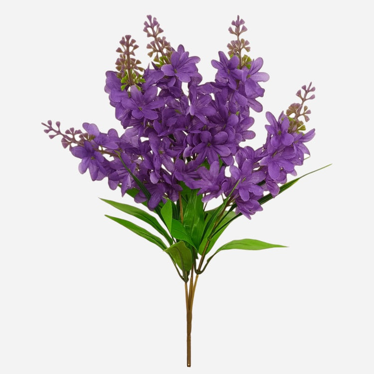 Violetti lila tekokukkakimppu 38 cm - Tekokukat