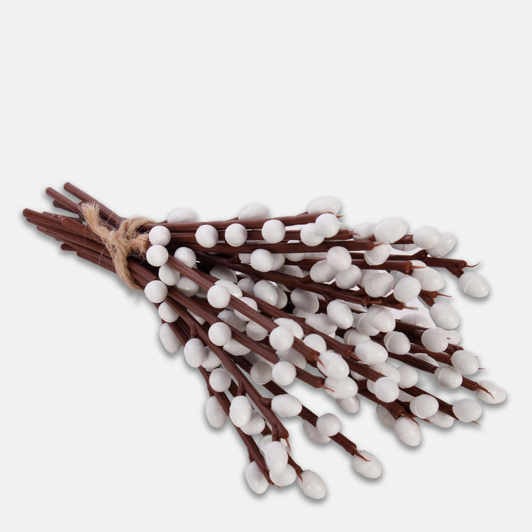 Valge paju oksakobar 24 tk 18 cm - Kunstlilled