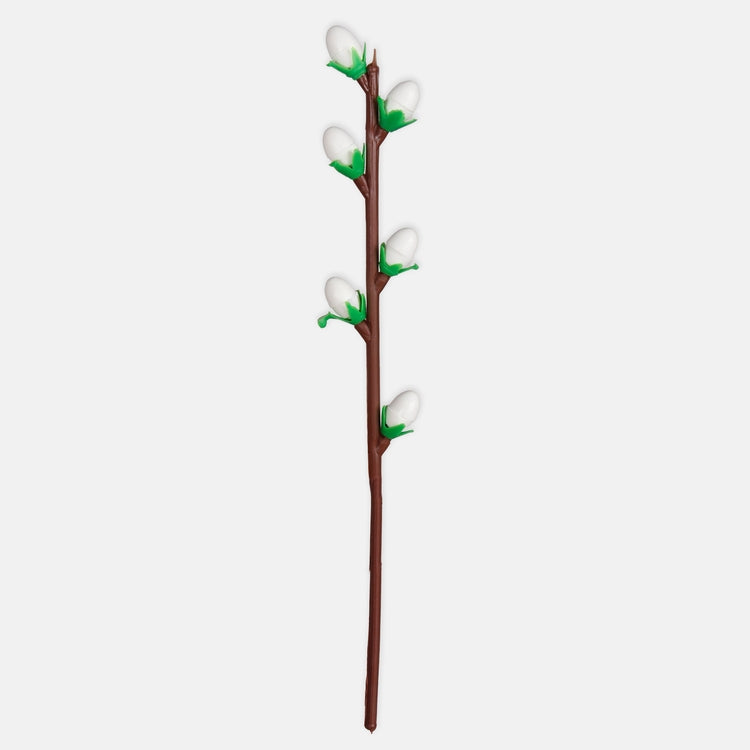 Valkoinen pajunoksa tekokukka 18 cm 24 kpl - Tekokukat