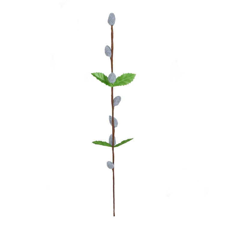 Harmaa kissaoksa teko-oksa 37 cm - Tekokukat