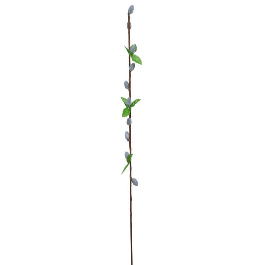 Harmaa pajunkissa teko-oksa 51 cm - Tekokukat