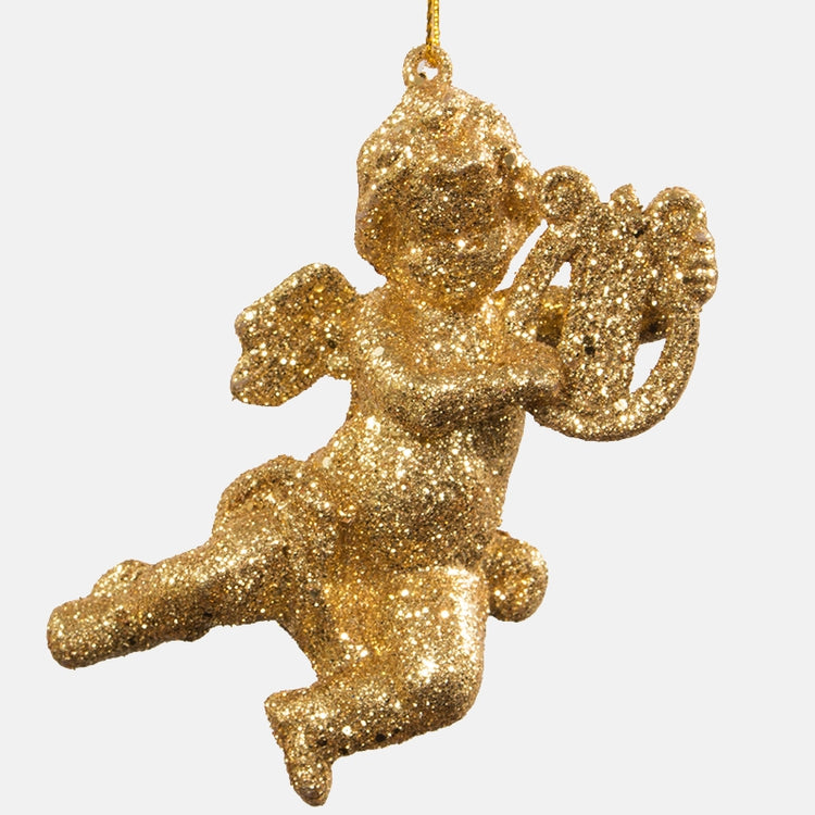 Kultainen enkeli joulukoriste 10 cm - Tekokukat