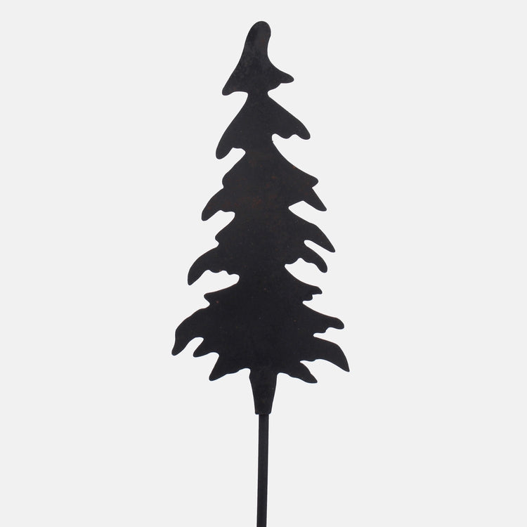 Musta metallinen kuusi piikillä 35 cm - Tekokukat