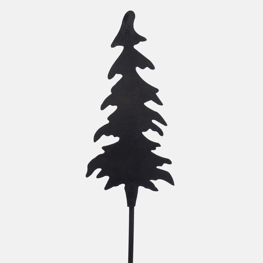 Musta metallinen kuusi piikillä 35 cm - Tekokukat