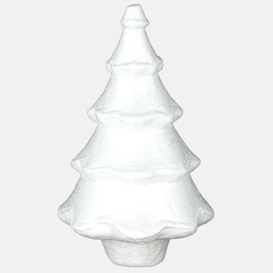 Valkoinen styroxkuusi 30 cm - Tekokukat