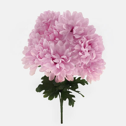 Helelilla krüsanteemiga kunstlillebukett 42 cm - Kunstlilled