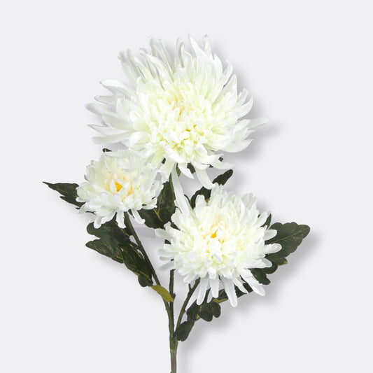 Krysanteemi tekokukkaoksa satiini satunnainen väri 92 cm - Tekokukat