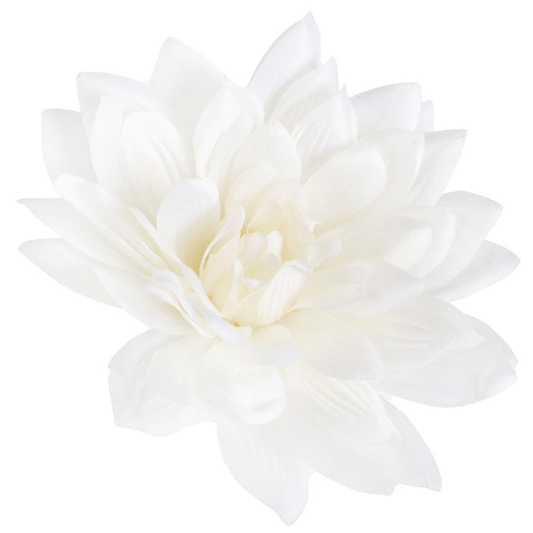 Kermanvärinen satiini dahlia tekokukan pää Ø24 cm - Tekokukat