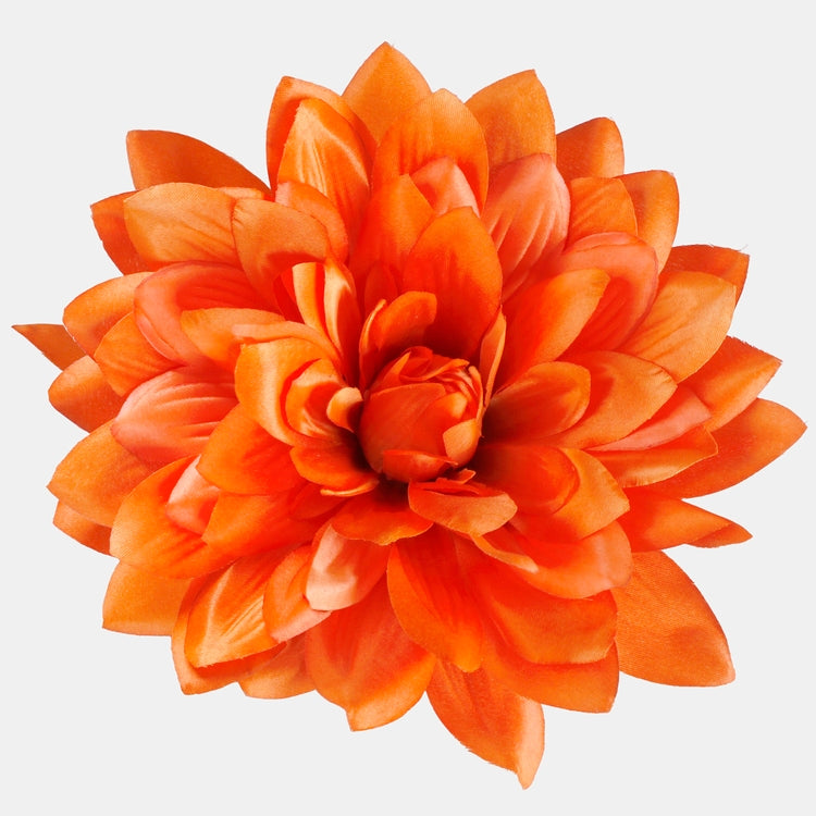 Oranž satiinitaoline daalia kunstlillepea Ø24 cm XL - Kunstlilled