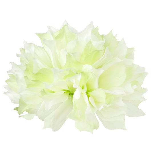 Daalia tekokukan pää kermanvärinen-vihreä Ø14 cm - Tekokukat