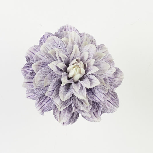 Daalia tekokukan pää kermanvärinen-vaaleanvioletti Ø17 cm - Tekokukat