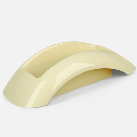 Ecru opaalinhohtoinen muovinen kukkaruukku 34 cm - Tekokukat