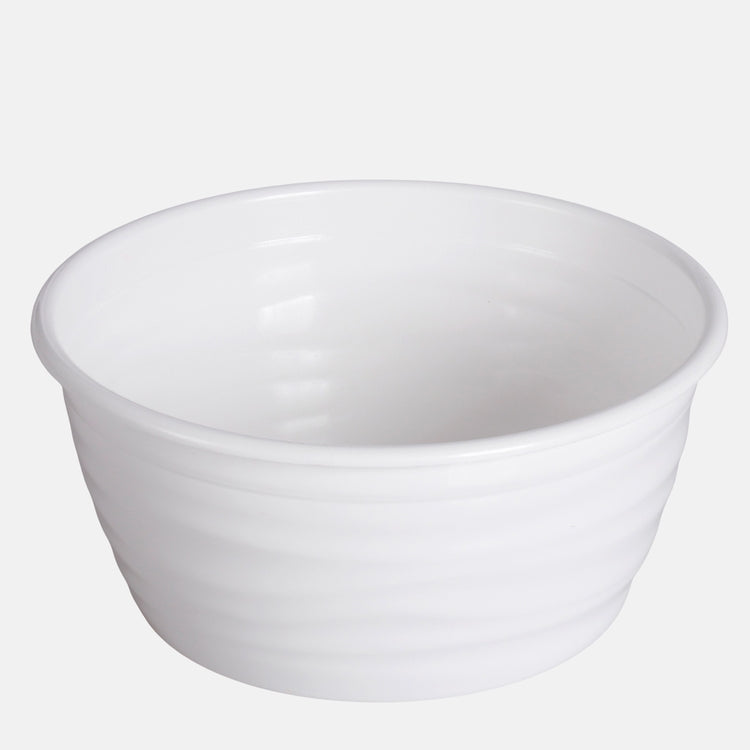 Valge plastikust lillekauss Ø23 cm - Kunstlilled