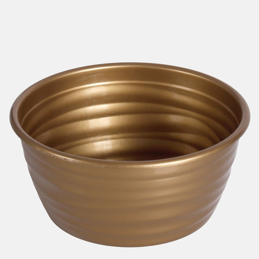 Kuldne plastikust taimekauss Ø23 cm - Kunstlilled