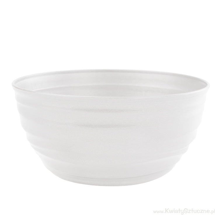 Valkoinen muovikulho ruukku Ø18 cm - Tekokukat