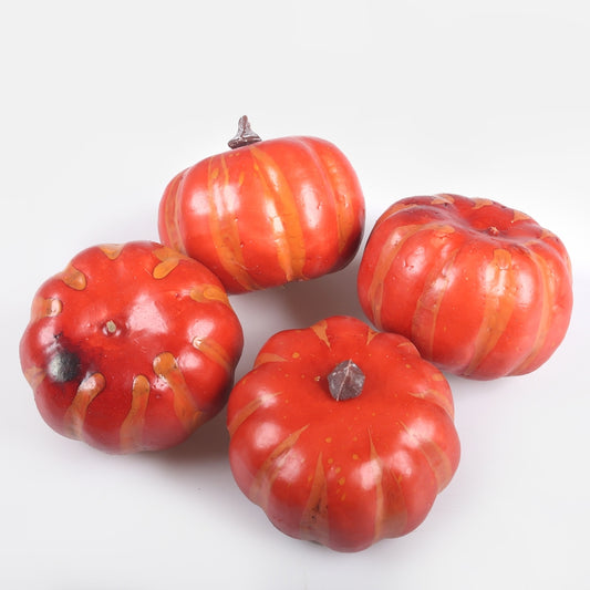 Oranssi koristekurpitsa 4 kpl Ø7 cm - Tekokukat