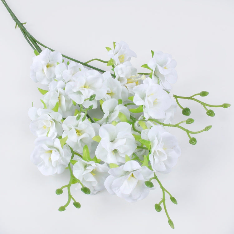Samettinen valkoinen koiranruusu tekokukka 88 cm - Tekokukat