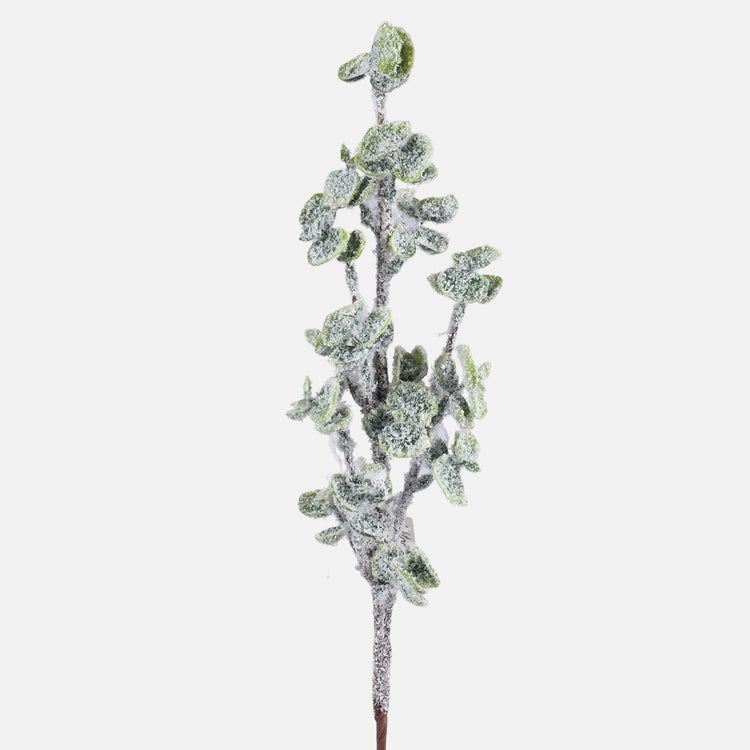 Lumipeitetty eukalyptusoksa vihreä 50 cm - Tekokukat