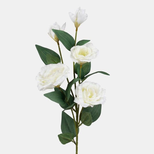 Kermanvärinen eustoma tekokukka 70 cm - Tekokukat