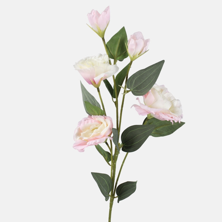 Kermanvärinen-vaaleanpunainen eustoma tekokukka 70 cm - Tekokukat
