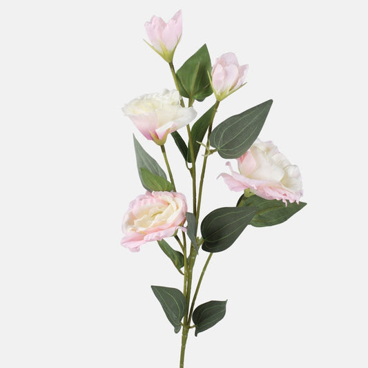 Kermanvärinen-vaaleanpunainen eustoma tekokukka 70 cm - Tekokukat