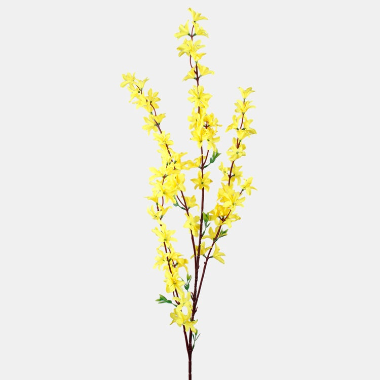 Keltainen forsythia tekokukkaoksa 110 cm - Tekokukat