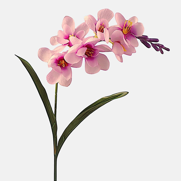 Vaaleanpunainen freesia tekokukka 56 cm - Tekokukat