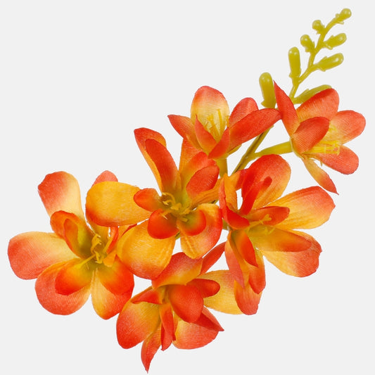 Oranž satiinfreesia kunstlillepea 20 cm - Kunstlilled