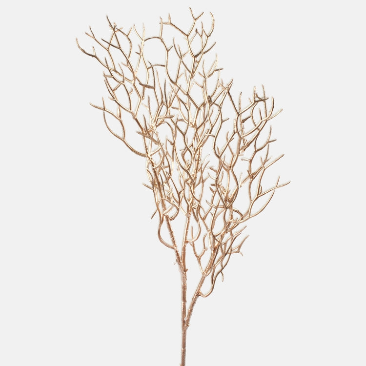 Kullanvärinen metallinen koristeoksa 78 cm - Tekokukat