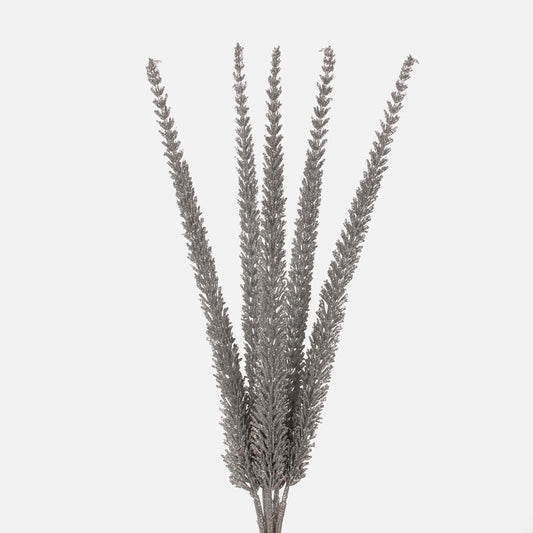 Glitter-suolaheinäoksa hopea 74 cm - Tekokukat