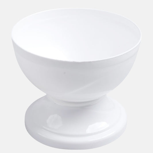 Valkoinen muovi kukkaruukku 18 cm - Tekokukat