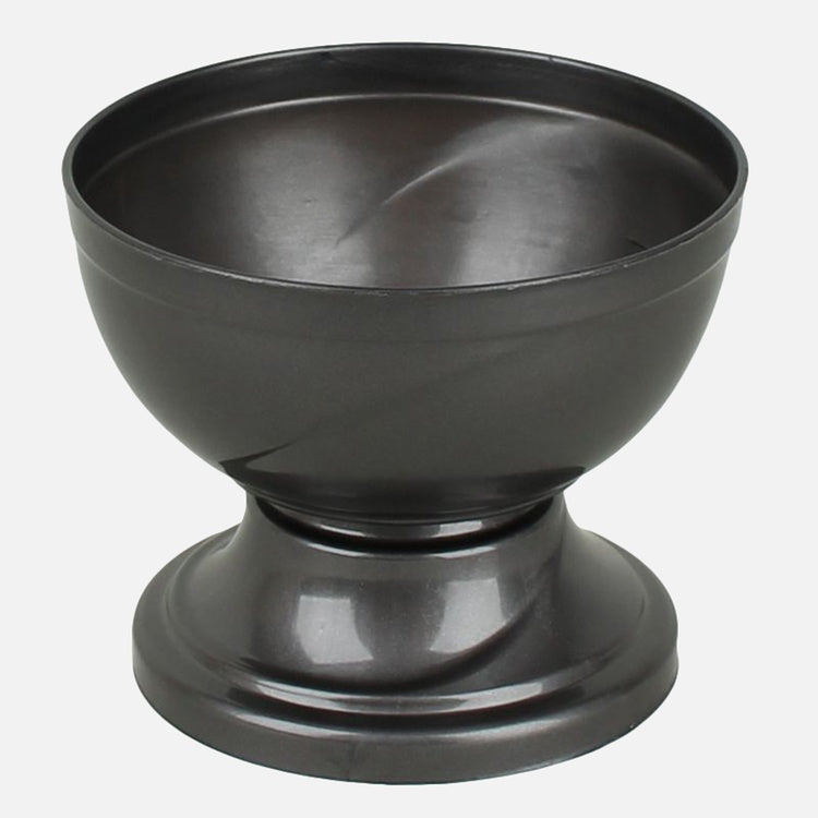 Grafiitinharmaa muovinen kukkaruukku 18 cm - Tekokukat