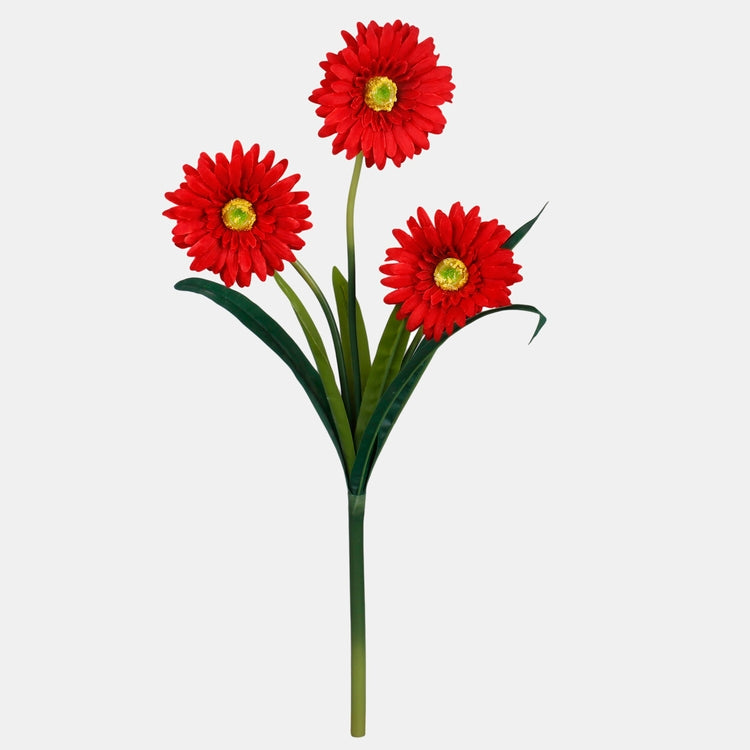 Punainen gerbera tekokukka 3 kpl 55 cm - Tekokukat