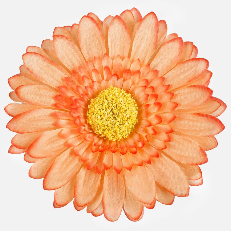 Vaaleanoranssi gerbera tekokukan pää Ø15 cm - Tekokukat