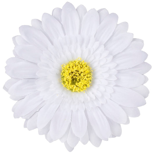 Valkoinen gerbera tekokukan pää XXL Ø15 cm - Tekokukat