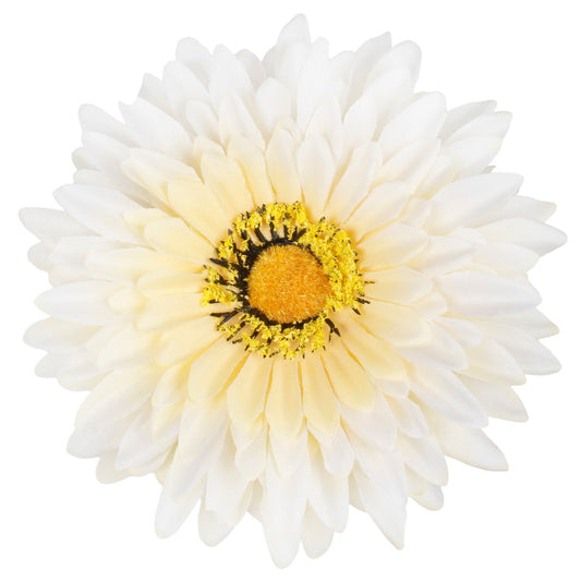 Kermanvärinen-keltainen gerbera tekokukan pää Ø15 cm - Tekokukat