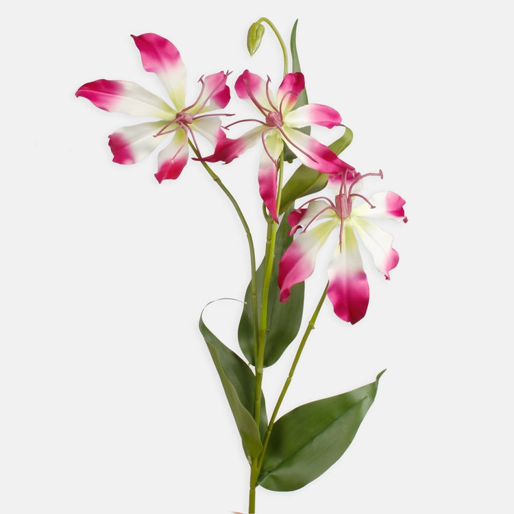 Gloriosa kunstlill lilla-kreem 80 cm 3 tk - Kunstlilled