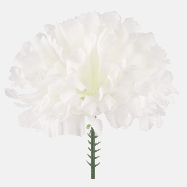 Kermanvärinen neilikka tekokukan pää 9 cm - Tekokukat