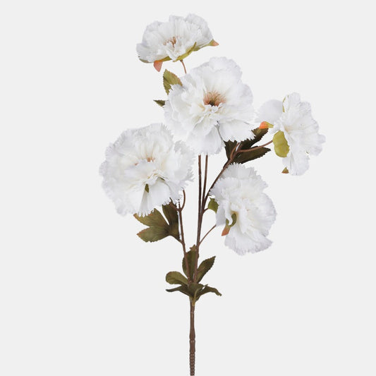 Valkoinen neilikka tekokukka 72 cm - Tekokukat