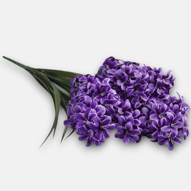 Violetti hyasintti tekokukkakimppu 65 cm - Tekokukat