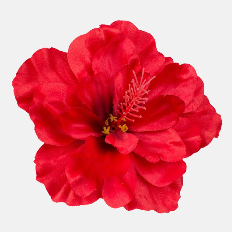 Punainen satiinihibiskus tekokukkapää Ø14 cm - Tekokukat