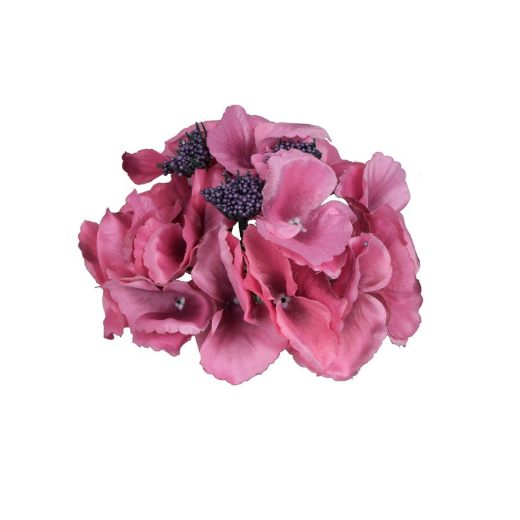 Vaaleanpunainen hortensia tekokukan kukkapää Ø17 cm - Tekokukat