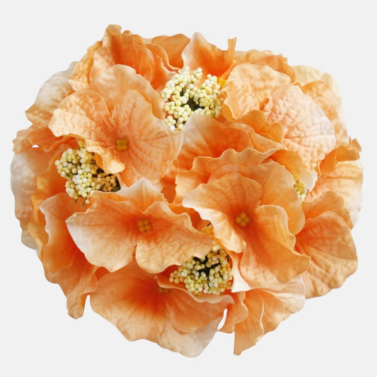 Hortensia kunstlillepea virsiku värvi Ø16 cm - Kunstlilled