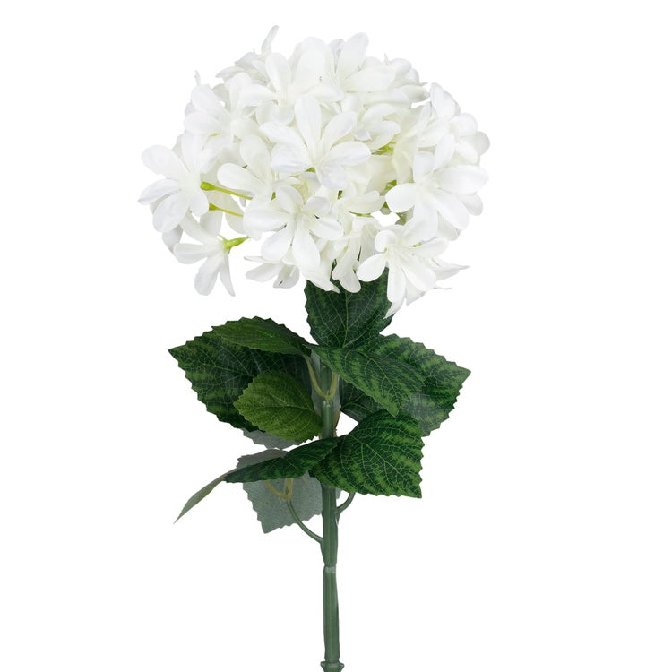 Valkoinen hortensia tekokukka 68 cm - Tekokukat