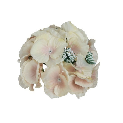 Kermanvärinen hortensia tekokukan kukkapää Ø17 cm - Tekokukat