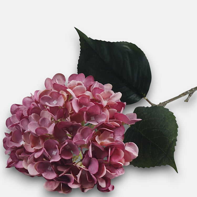 Vaaleanpunainen hortensiaoksa 88 cm - Tekokukat