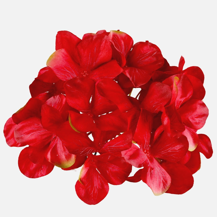 Punainen hortensia tekokukkapää Ø16 cm - Tekokukat